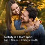 His and hers fertility bundle including vitamins and supplements from Luminary Vitamins, displayed in a sleek packaging on a white background.