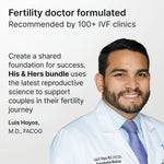 His and hers fertility bundle from Luminary Vitamins, featuring supplements and wellness products for couples trying to conceive.